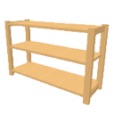 Pinewood rack low height by Dingenskirchen