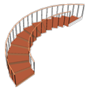 Semicircular staircase by Ola-Kristian Hoff