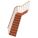 Quarter landing staircase by Ola-Kristian Hoff
